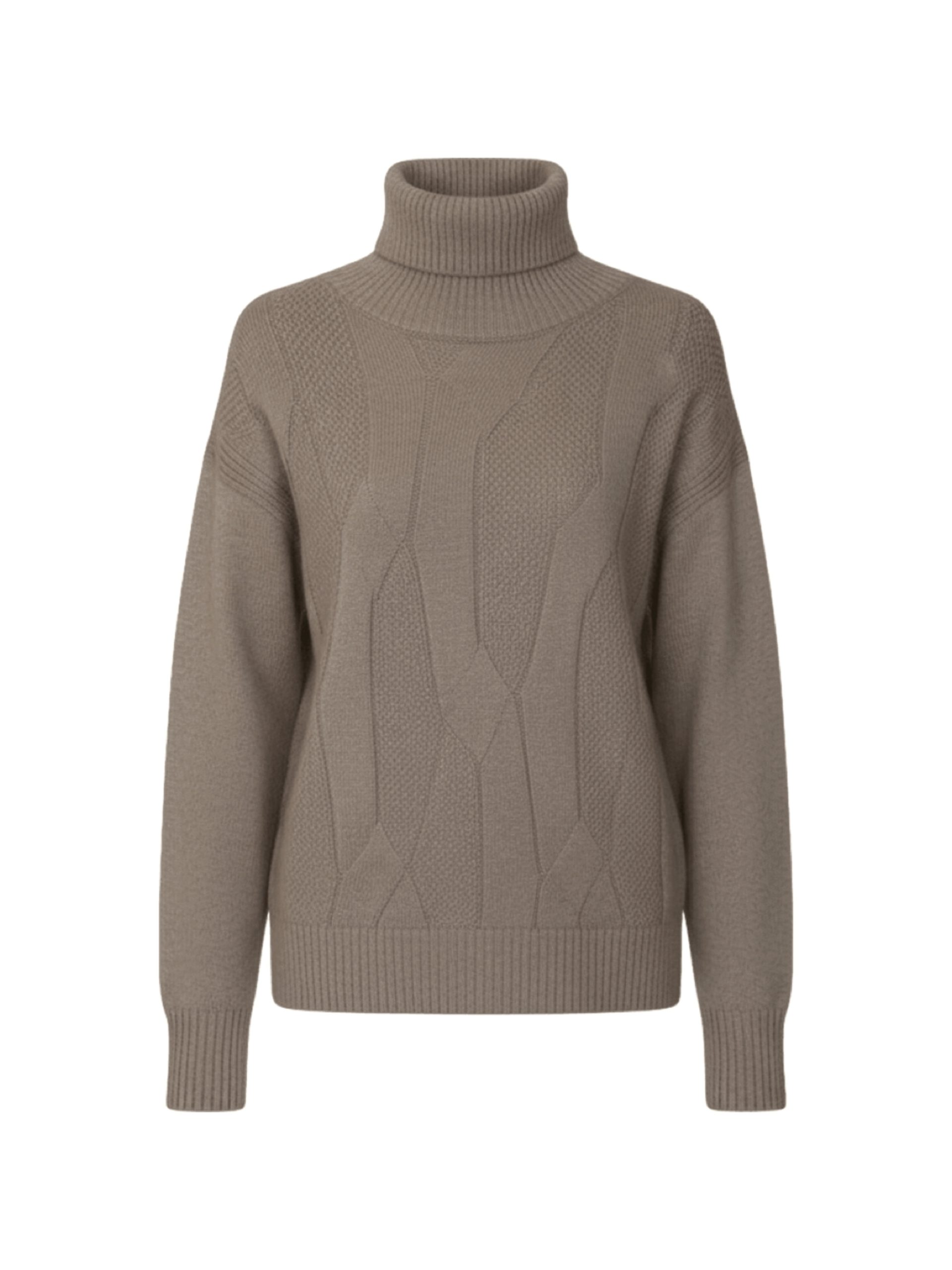 Свитер с фактурным узором (песочный)